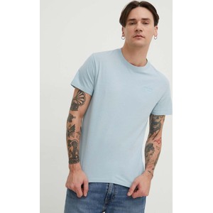 Niebieski t-shirt Superdry z bawełny