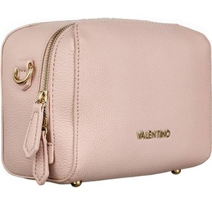 Różowa torebka Valentino by Mario Valentino średnia ze skóry ekologicznej na ramię