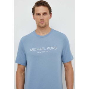 Niebieski t-shirt Michael Kors z bawełny