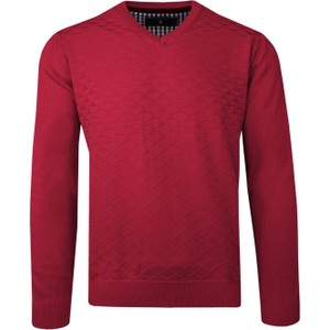 Czerwony sweter Bartex w stylu casual