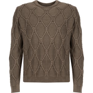 Brązowy sweter ubierzsie.com z bawełny w stylu casual