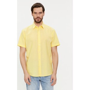 Żółta koszula Selected Homme z krótkim rękawem w stylu casual