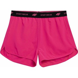 Różowe szorty 4F w sportowym stylu z tkaniny