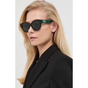 Zielone okulary damskie Gucci