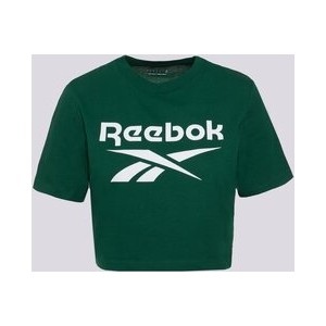 Zielony t-shirt Reebok z krótkim rękawem w sportowym stylu