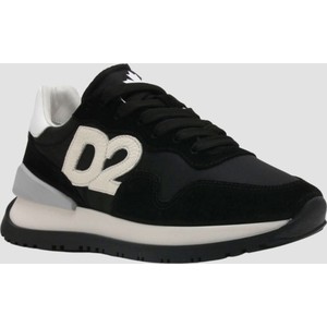 Czarne buty sportowe Dsquared2 sznurowane w sportowym stylu