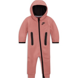 Pajacyk dla niemowląt Nike Sportswear Tech Fleece Hooded - Różowy