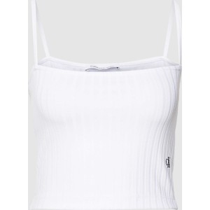 Bluzka Calvin Klein na ramiączkach z okrągłym dekoltem