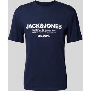 T-shirt Jack & Jones z bawełny w młodzieżowym stylu z nadrukiem