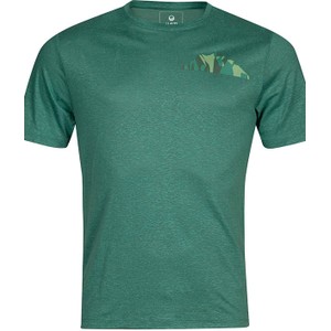 Zielony t-shirt Halti w stylu casual z lnu