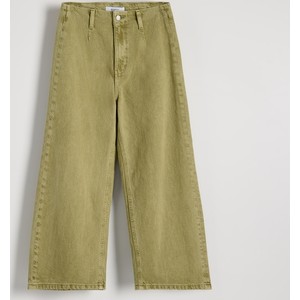 Zielone jeansy Reserved z bawełny