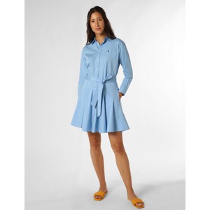Niebieska sukienka POLO RALPH LAUREN z bawełny koszulowa