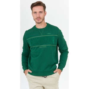 Zielona bluza Aeronautica Militare w młodzieżowym stylu z bawełny