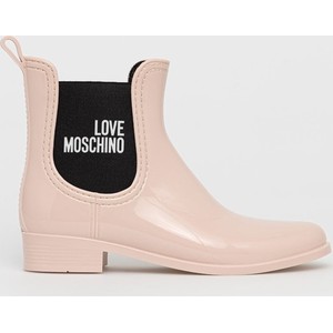 Różowe kalosze Love Moschino