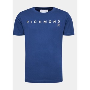 Niebieski t-shirt Richmond X w młodzieżowym stylu