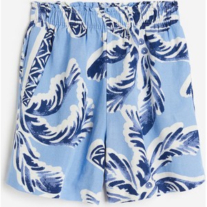 Niebieskie szorty H & M w stylu casual z tkaniny
