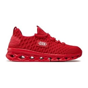 Czerwone buty sportowe Dorko w sportowym stylu sznurowane