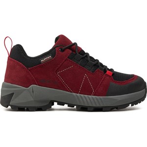Czerwone buty trekkingowe Alpina z płaską podeszwą sznurowane