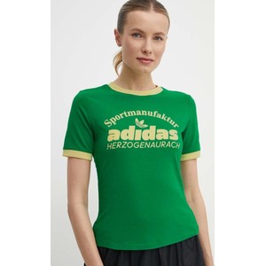 T-shirt Adidas Originals w młodzieżowym stylu z krótkim rękawem z okrągłym dekoltem