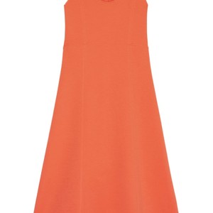 Pomarańczowa sukienka Marc O'Polo bez rękawów mini z bawełny
