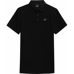 Czarna koszulka polo 4F z bawełny w sportowym stylu