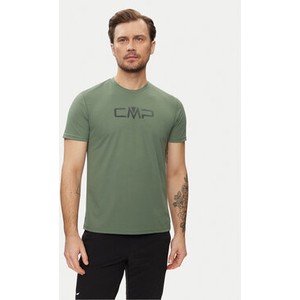 Zielony t-shirt CMP z krótkim rękawem w młodzieżowym stylu