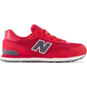 Czerwone buty sportowe New Balance z płaską podeszwą sznurowane w sportowym stylu