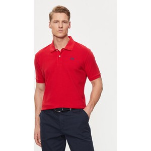Czerwona koszulka polo La Martina w stylu casual z krótkim rękawem
