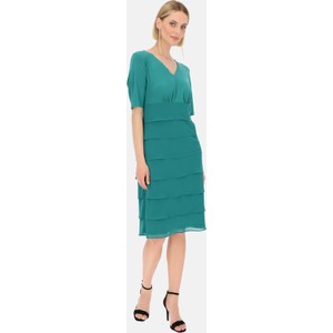 Zielona sukienka POTIS & VERSO z krótkim rękawem