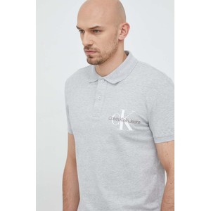 T-shirt Calvin Klein w młodzieżowym stylu z nadrukiem z dzianiny