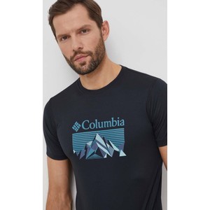 T-shirt Columbia z nadrukiem z krótkim rękawem w sportowym stylu