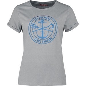 T-shirt Emp z krótkim rękawem z bawełny z okrągłym dekoltem