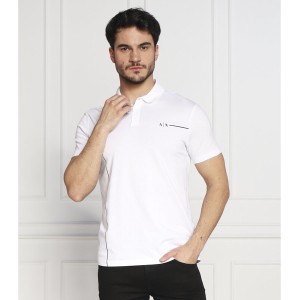 Koszulka polo Armani Exchange w stylu casual z bawełny z krótkim rękawem
