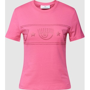 Różowy t-shirt Chiara Ferragni
