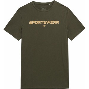 Zielony t-shirt 4F z bawełny w sportowym stylu