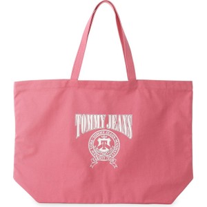 Różowa torebka Tommy Jeans w młodzieżowym stylu duża matowa
