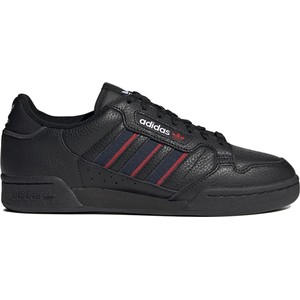 Czarne buty sportowe Adidas ze skóry w sportowym stylu sznurowane