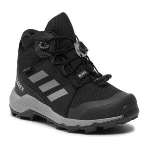 Czarne buty trekkingowe dziecięce Adidas sznurowane