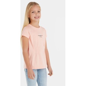 Różowa bluzka dziecięca Calvin Klein z jeansu