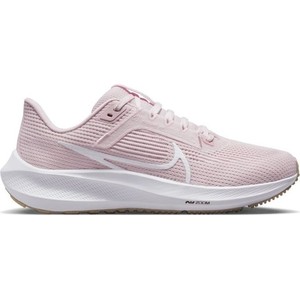 Różowe buty sportowe Nike pegasus z płaską podeszwą sznurowane