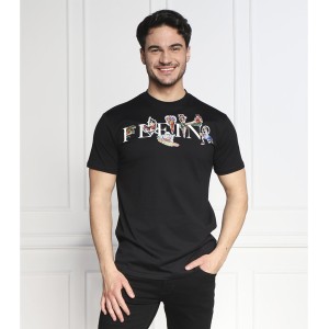 Czarny t-shirt Philipp Plein z krótkim rękawem