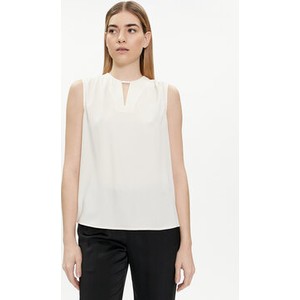 Bluzka Calvin Klein z okrągłym dekoltem bez rękawów