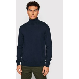 Granatowy sweter Selected Homme z golfem