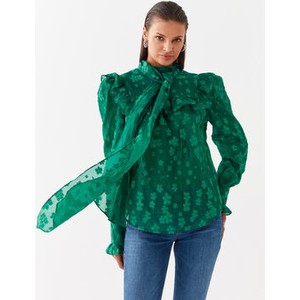 Zielona bluzka Custommade z długim rękawem