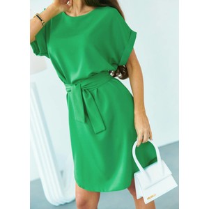 Zielona sukienka Olika mini w stylu casual z krótkim rękawem