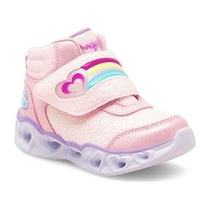 Różowe buty sportowe dziecięce Skechers na rzepy dla dziewczynek