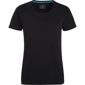 Czarny t-shirt Elkline z okrągłym dekoltem z bawełny z krótkim rękawem