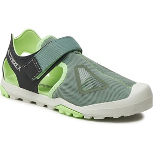 Zielone buty dziecięce letnie Adidas na rzepy
