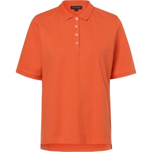 Pomarańczowa bluzka Franco Callegari z bawełny z krótkim rękawem
