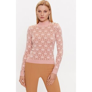 Różowy sweter Guess by Marciano w stylu casual